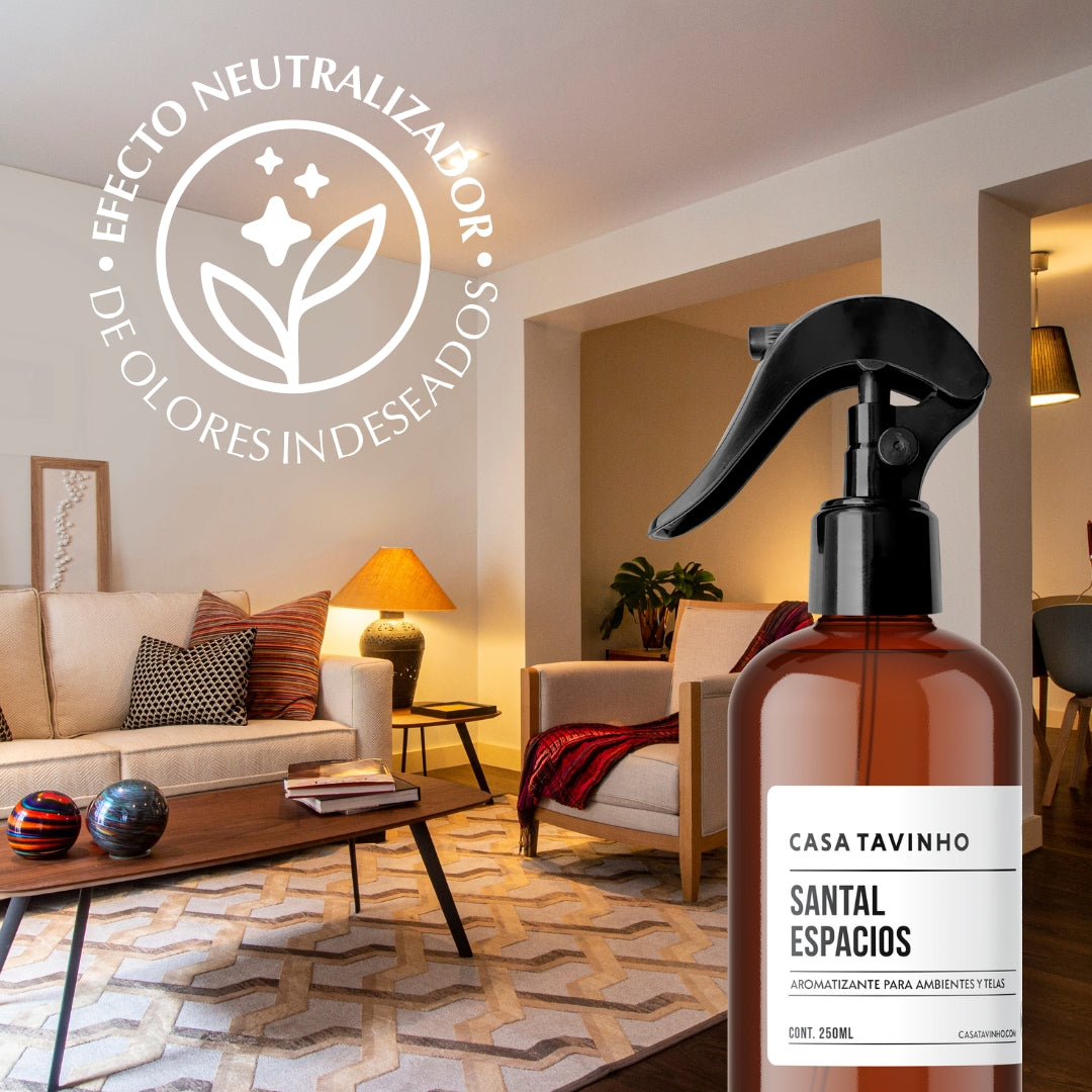 Home Refresher - Santal Espacios - Aromatizante Ambientes & Telas - Eliminador de Olores 250ml