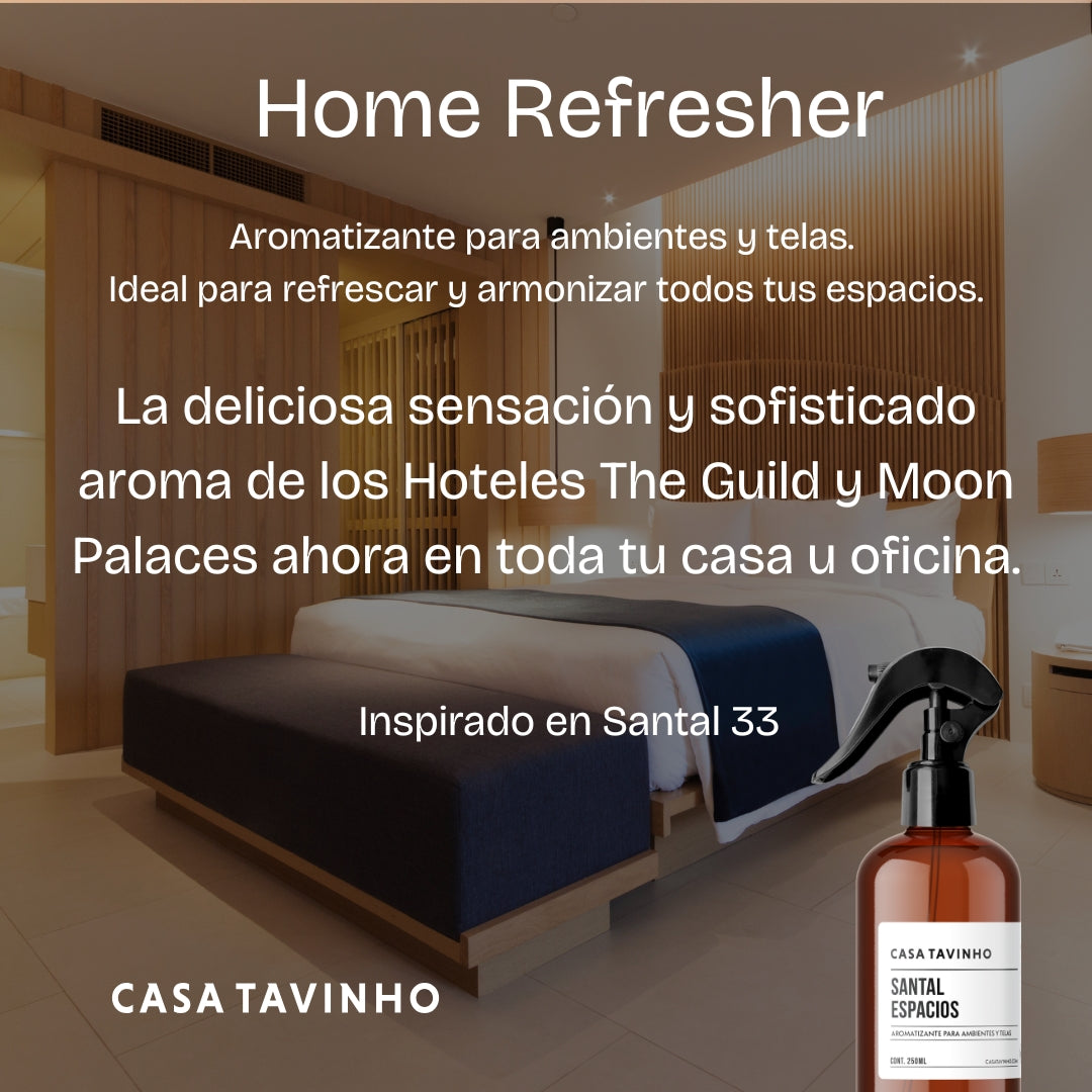 Home Refresher - Santal Espacios - Aromatizante Ambientes & Telas - Eliminador de Olores 250ml
