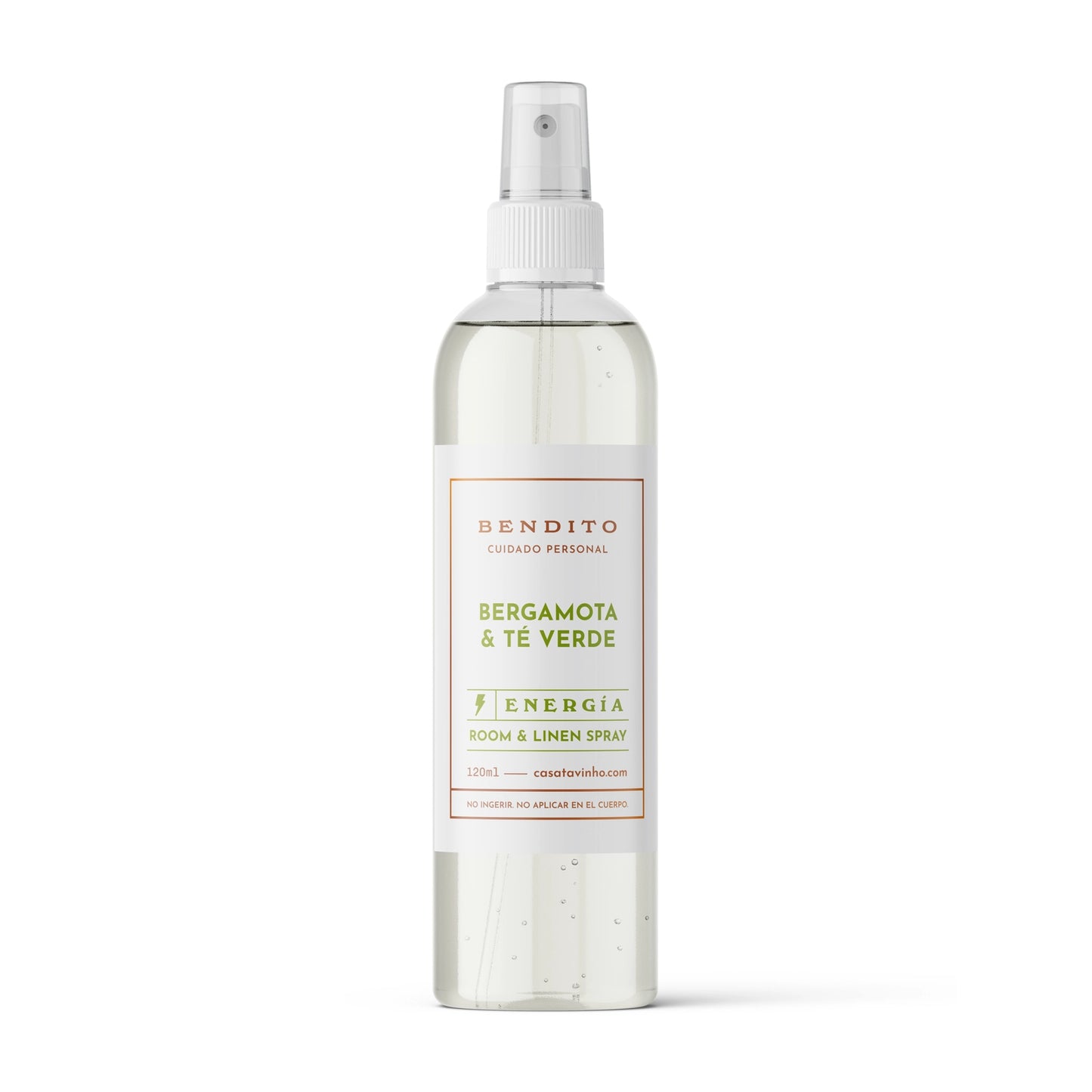 Energizante - Aromatizante Ambiental, Cama, Almohadas - Aroma Bergamota & Té Verde - 120ml