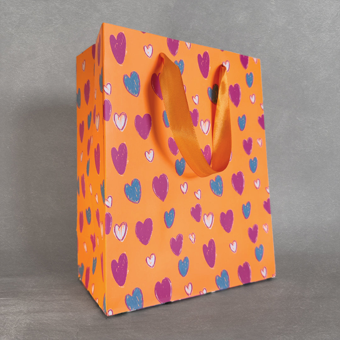 Bolsa para Regalo - Motivo Corazones Coloridos