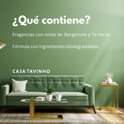 Home Refresher - Bergamota Té Verde - Aromatizante Ambientes & Telas - Citrus Cameila