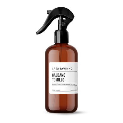 Home Refresher - Gálbano Tomillo - Aromatizante Ambientes & Telas  - Eliminador de Olores 250ml
