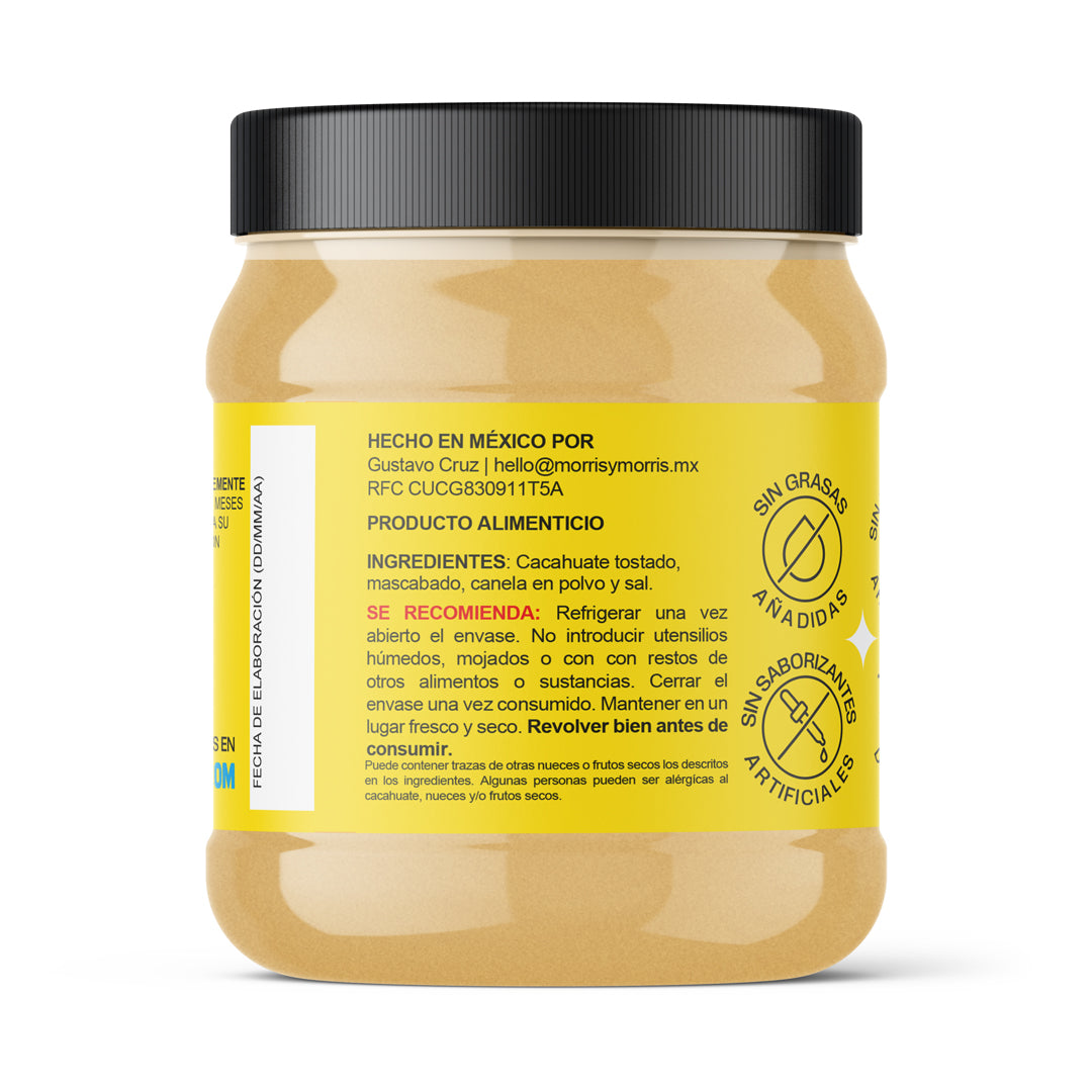 Crema de Cacahuate Natural - Sabor Tradicional - Sin Aceites Hidrogenados, Sin Conservadores, Libre de Gluten