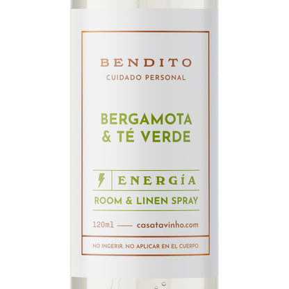 Energizante - Aromatizante Ambiental, Cama, Almohadas - Aroma Bergamota & Té Verde